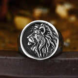 Vintage Lion Head Medallion Rings