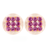 Njeri Rhinestone Disk Stud Earrings