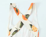 Ramona Orange Flower Mini Flare Dress