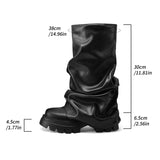 Payton Space Metallic Slouchy Lug Sole Boots