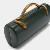 Sakari Golden Snake Figure Handle Knuckle Clutch