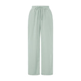 Harper Pin Check Casual Drawstring Pants