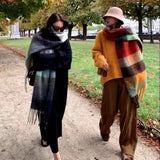 Lilith Plaid Cashmere Wool Scarves