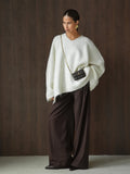 Ciera Oversized Fuzzy V-Neck Sweater