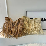 Andreia Long Tassel Straw Bag