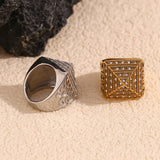 Vintage Pyramid Vine Lux Mens Ring