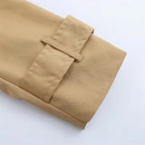 Elin Retro Scarf Belted Trench Jacket