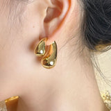 Gloria Double Sided Water Drop Earrings