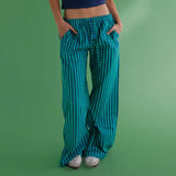 Carrie Casual Striped Boxer Pants