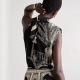 Ingrid Vintage Print Satin Two-Piece Set