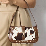 Zahra Cowhide Prints Western Shoulder Bag