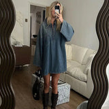 Siria Denim Mini Tunic Dress