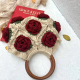 Olimpia Flower Crochet Retro Tote Bag