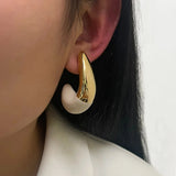 Noma Two Tone Enamel Tusk Stud Earrings