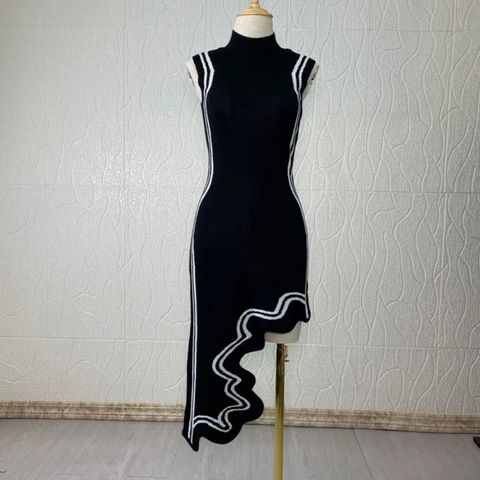Mairi Irregular Cut Sleeveless Dress