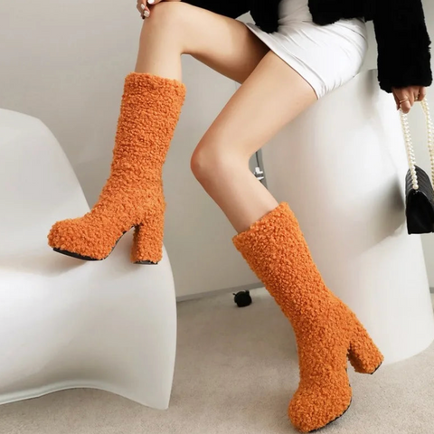 Orla Furry Faux Fur Knee High Boots