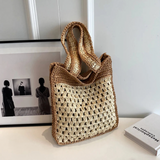 Milli Two Tone Straw Totes