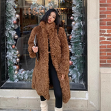 Laura Curly Lamb Faux Fur Maxi Coats