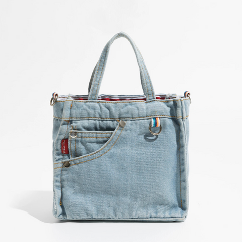 Polly Casual Denim Patchwork Tote