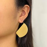 Inara Large Geometry Disc Hook Earrings
