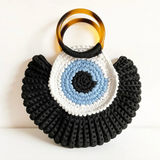 Bull's Eye Crochet Knit Round Retro Mini Totes