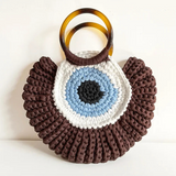 Bull's Eye Crochet Knit Round Retro Mini Totes
