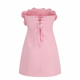 Myla Rosette Applique Tube Mini Dress