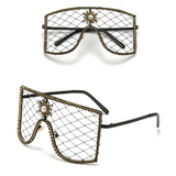 Rubie Oversized Rhinestone Mesh Eyeglasses