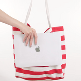 Capri Bold Stripe Casual Canvas Tote