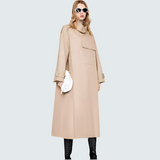 Nadine Front Pocket & Funnel Neck Cocoon Trench Coat - 2 Colors