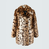 Zuri Faux Leopard Fur Half Coat