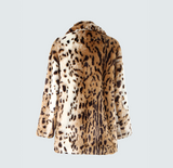 Zuri Faux Leopard Fur Half Coat