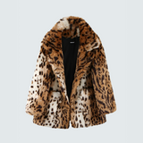 Zuri Faux Leopard Fur Half Coat