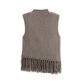 Talia Tassel Fringe Sleeveless Sweater