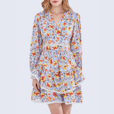 Nina Spring Floral Mini Flare Dress