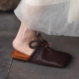 Mariza Square Toe Mule Slippers
