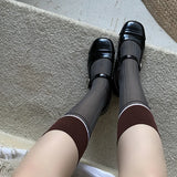 Kei Two Tone Knee High Fashion Socks