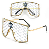 Rubie Oversized Rhinestone Mesh Eyeglasses