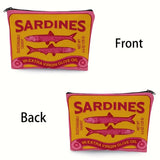 Vintage Sardine Tin Design Mini Pouch Bag