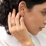Kielo Cubic Zirconia Heart Charm Ring