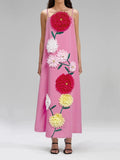 Rosalie Bloom Appliqué Maxi Dress