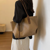 Bridget Woven Texture Shopper Totes