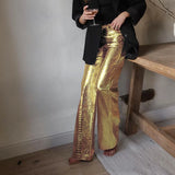 Farah Croco Effect Metallic Pants