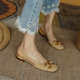 Canary Golden Buckle Sling Back Sandals