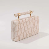 Aerie Pebble Bar Handle Evening Box Clutch