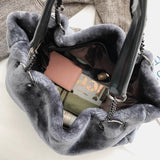 Tara Soft Faux Fur Tote Bag