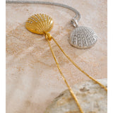 Cubic Zirconia Ocean Shell Pendant Necklace
