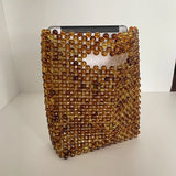 Ava Acrylic Beads Day Clutch Bag