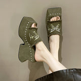 Cleo Chunky Platform Boho Mules