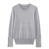 Delia Basic Long Sleeve Basic Knit Sweater